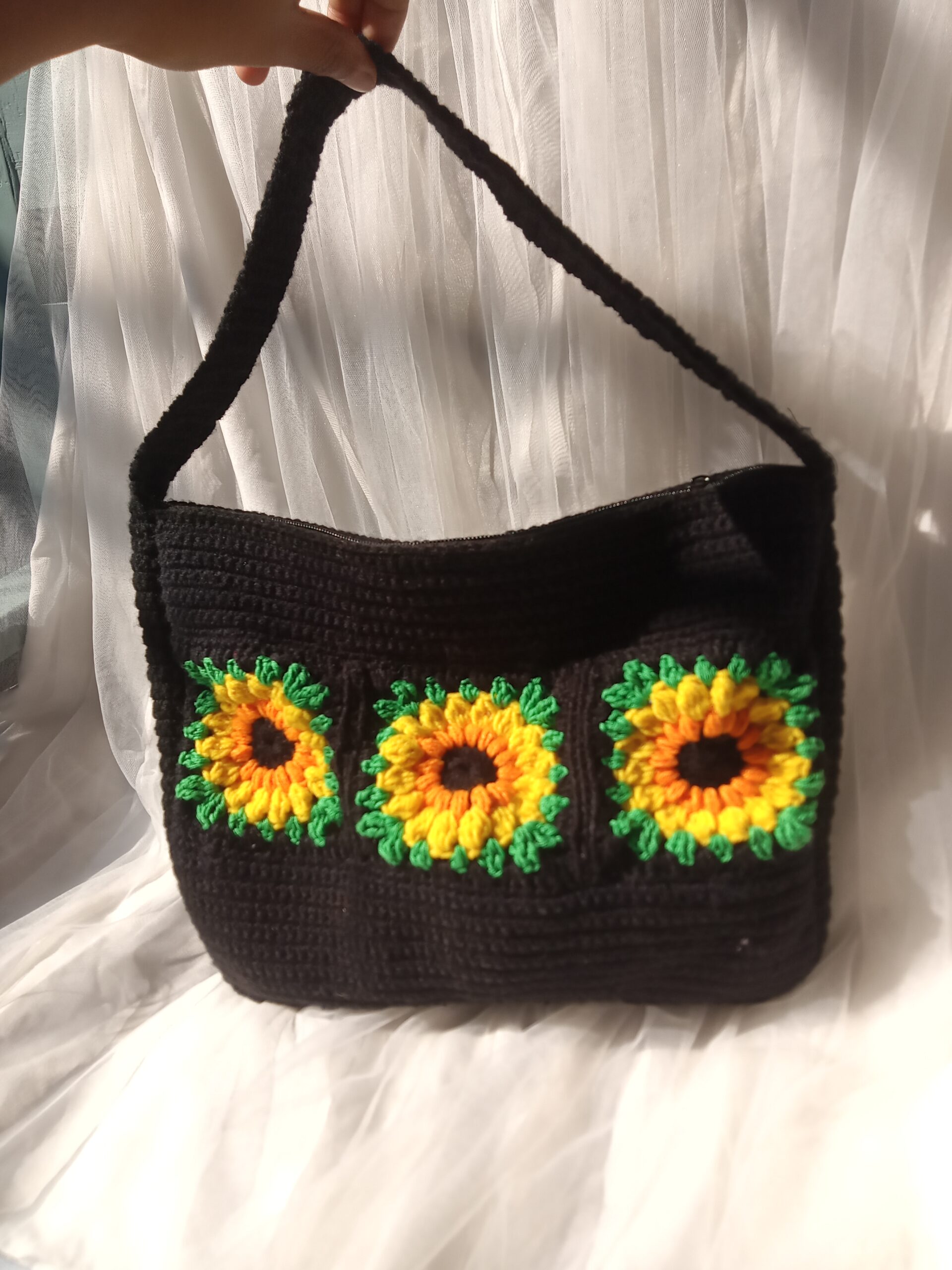 the solstice sunflower crochet tote the solstice sunflower crochet tote