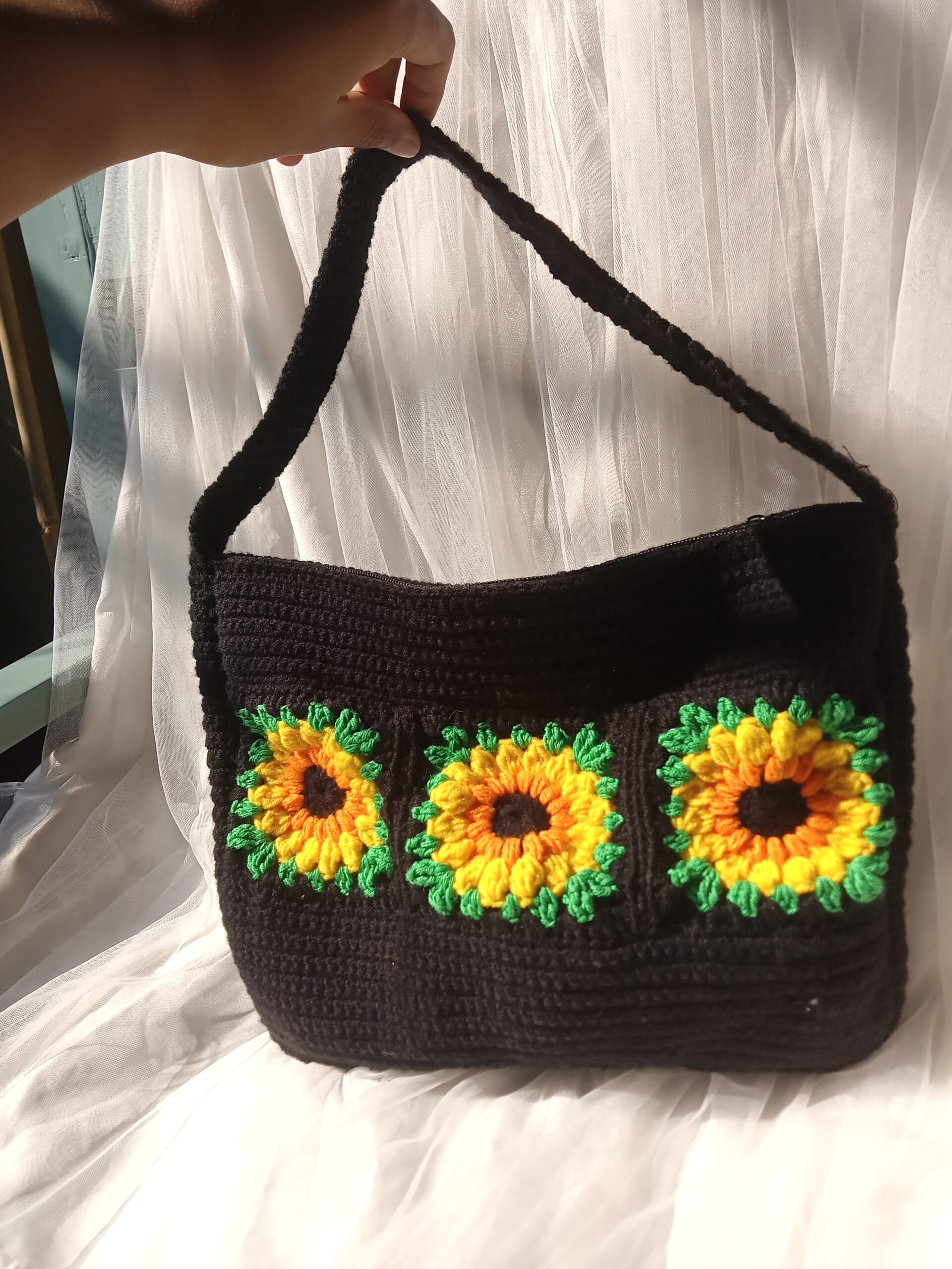 the solstice sunflower crochet tote the solstice sunflower crochet tote