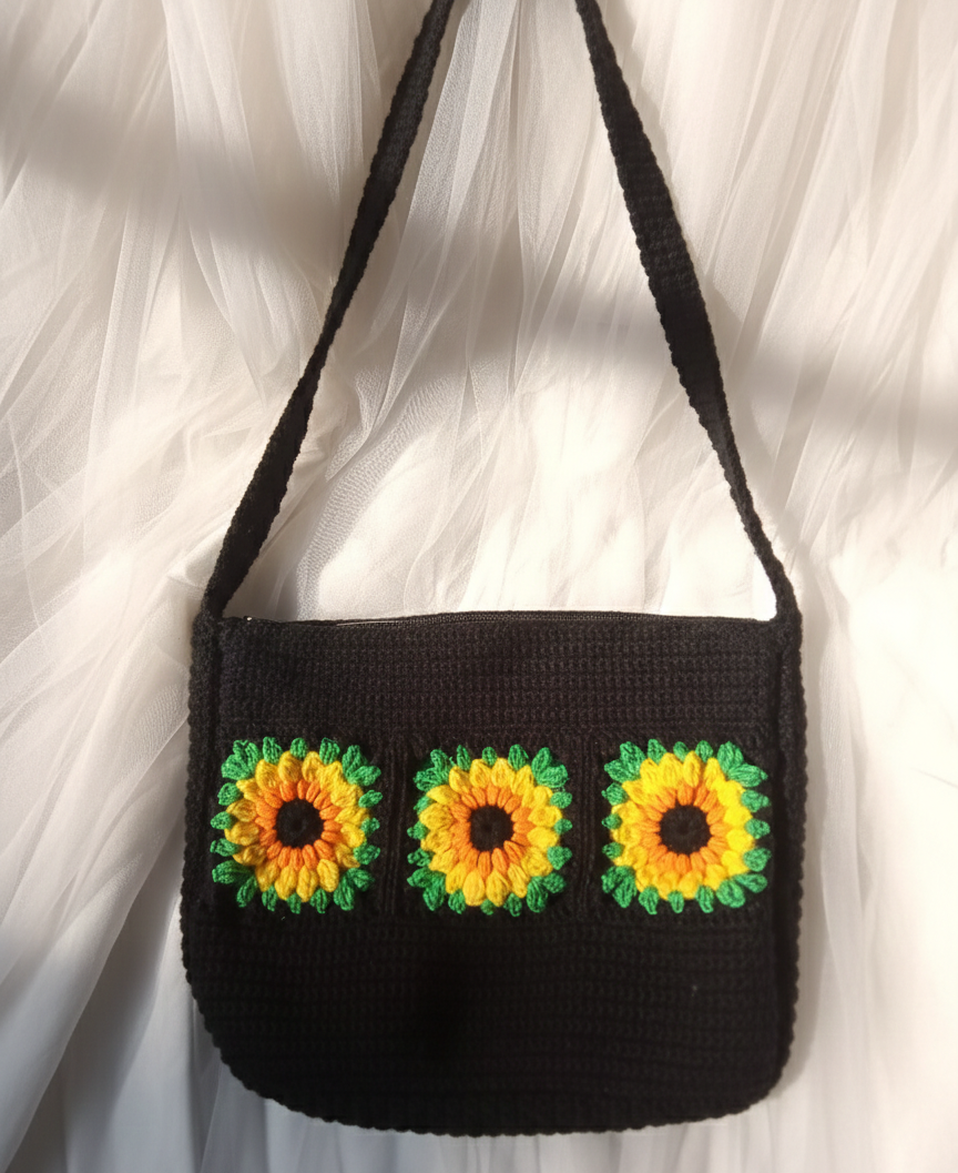 the solstice sunflower crochet tote the solstice sunflower crochet tote